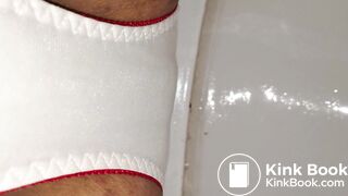 Let shit that lovely white cherry pattern panty!!!!