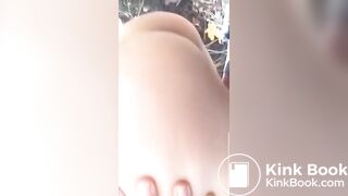Pretty Girl Pooping Outdoors - 2