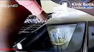 Ebony Pooping In Kitchen