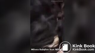 Female Scat-Slave Smoking&Eating Shit