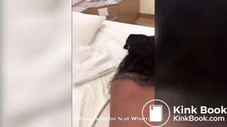 Female Scat-Slave Smoking&Eating Shit