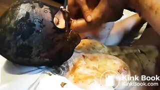 She takes a shitty cock in mouth Part2