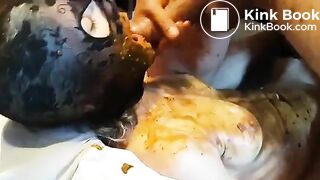 She takes a shitty cock in mouth Part2