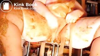 Mature BBW latex and a lot of shit