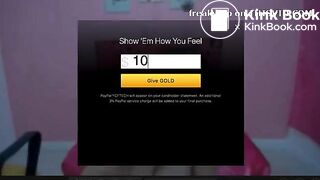 big tit girl licks shitty dildo