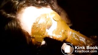 Hardcore scat sex with brunette slut