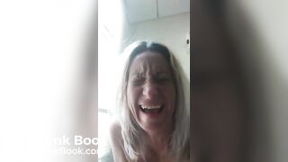 Blonde pooping hard nude