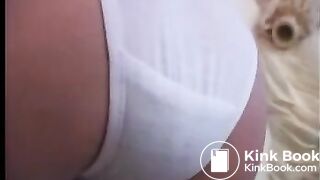 Classic white panty poop - video 2