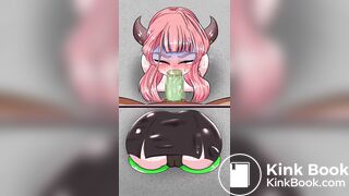 Girl farts and shits panties while giving a blowjob