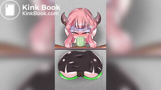 Girl farts and shits panties while giving a blowjob