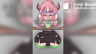 Girl farts and shits panties while giving a blowjob