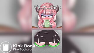 Girl farts and shits panties while giving a blowjob