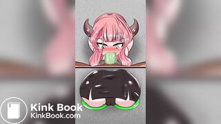 Girl farts and shits panties while giving a blowjob