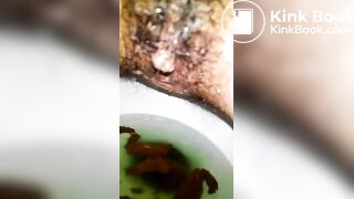 Korean girl shit&spit