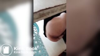 Spying on Asian guy shitting