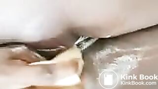 Ebony dildo scat fuck