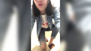 Beautiful young Spanish girl shits for viewers