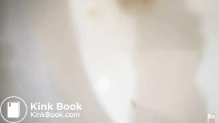 Japanese girl standing pooping