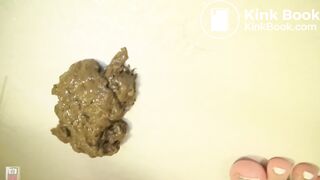 Japanese girl standing pooping