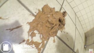 Japanese girl standing pooping