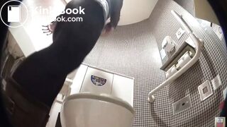 Japanese girl standing pooping