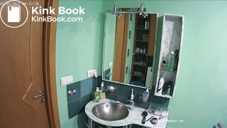 Woman pooping in Toilet 75