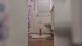 Ebonys dildo defecation