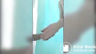 Teenage scat whore plays with dildo