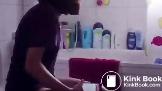 Girl uses phone to wipe her ass