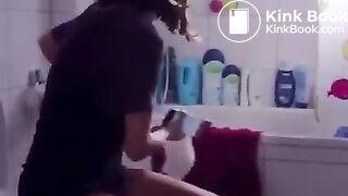 Girl uses phone to wipe her ass