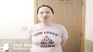 Dumb scat bitch eats her own shit - video 2