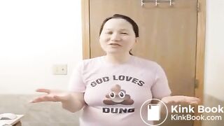 Dumb scat bitch eats her own shit - video 2