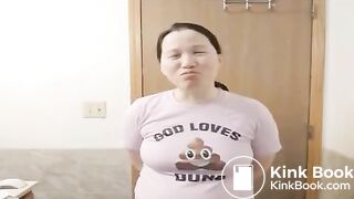 Dumb scat bitch eats her own shit - video 2