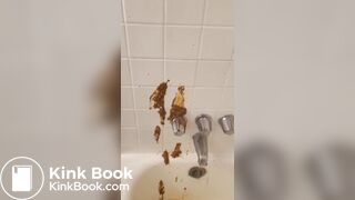 Messy shower shit