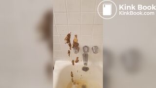 Messy shower shit