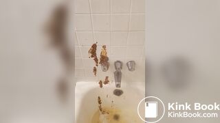 Messy shower shit
