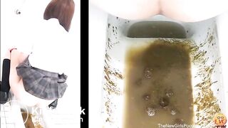 Sexy japan girl diarrhea toilet
