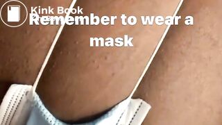 Hot girl destroy face mask with Her farts