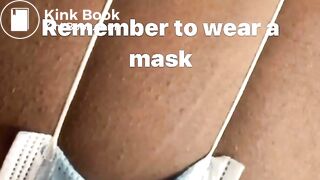 Hot girl destroy face mask with Her farts