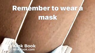 Hot girl destroy face mask with Her farts