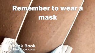 Hot girl destroy face mask with Her farts