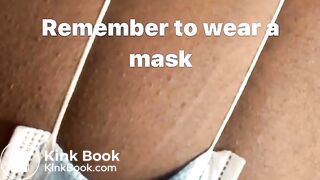 Hot girl destroy face mask with Her farts