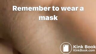 Hot girl destroy face mask with Her farts
