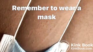 Hot girl destroy face mask with Her farts