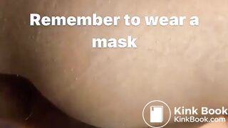 Hot girl destroy face mask with Her farts