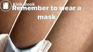 Hot girl destroy face mask with Her farts