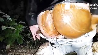 Alone in woods, piss and shit