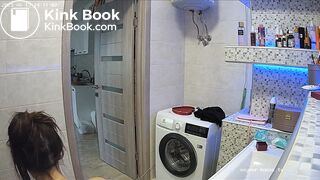 Woman pooping in Toilet 70