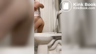 Ass spreading soft poop