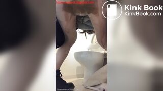 Asian girl accidently pooped her panty.